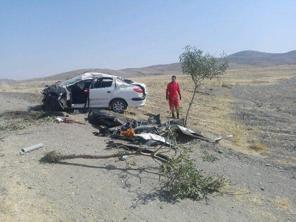 واژگونی مرگبار پژو 206 در محور ملایر- همدان واژگونی مرگبار پژو 206 در محور ملایر- همدان